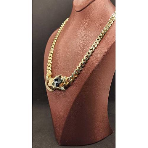 41,30 gr (GRAM)Leopar Balkl Gurmet Kolye 14 Ayar