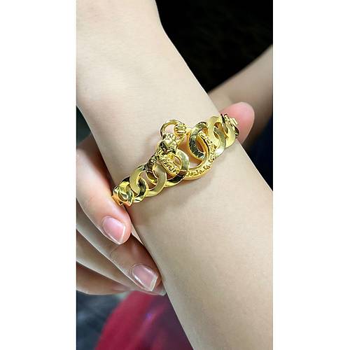 23 gr (Gram) Gurmet Leopar Desenli Kelepe 22 Ayar Altn