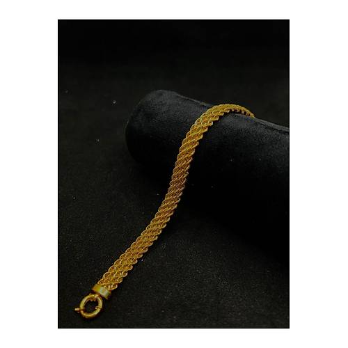 7 gr (GRAM) Drt Sral Halat Bileklik 14 Ayar Altn