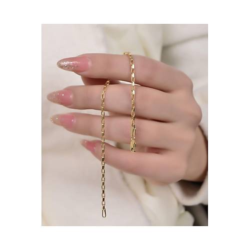 1.70 gr (GRAM) Kp Bileklik 14 Ayar Altn (ROSE-SARI-YEL-BEYAZ) Unisex