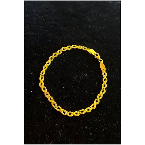 2,80 gr (Gram)  Sonsuzluk   Bileklik 22 Ayar Altn 19 cm