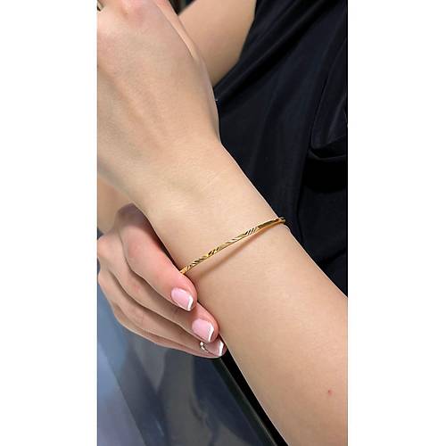 17 gr (Gram) Yasemin Oluklu Ajda Bilezik 22 Ayar Altn