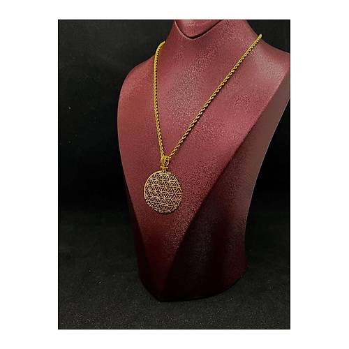 9 gr (Gram) Oval Kalemli Kolye 22 Ayar Altn