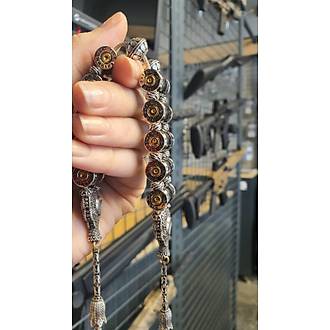 Selenofil Mermi Tasar�m 925 Ayar G�m�� Tespih Zaza Tespih