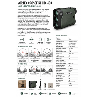 Vortex Crossfire HD 1400 Lazer Mesafe �l�er