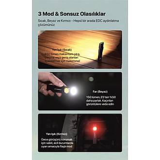 Klarus E5 Plus � Ultra �nce, Manyetik, �arjl� LED Fener