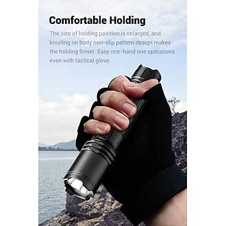 Klarus A1 Pro - 1300 L�men Taktik El Feneri - Cam K�r�c� (K�l�f hediyeli)