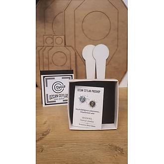 Rodyum beyaz alt�n kaplama her �apta mermi k�peler anti alerjik