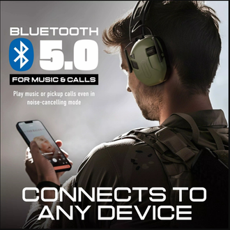 EARMOR M300T Bluetooth Elektronik At�� Kulakl��� Kulak Koruma (Foliage Green) Ye�il M300T-FG