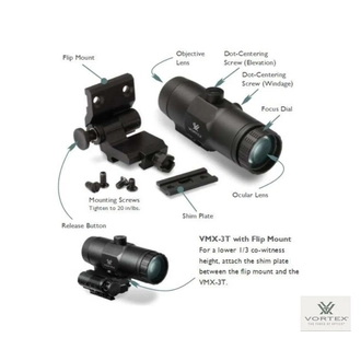 Vortex VMX-3T 3x Magnifier Flip Mount B�y�te�