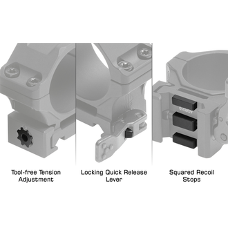 Leapers UTG Accu-Sync QR 30mm T�fek D�rb�n Aya�� (Low)