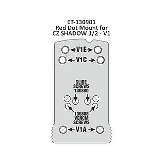 EEMAN TECH CZ Shadow / Shadow 2 Reddot Plate Gezden Ge�me (Optik Ni�angah Plaka) ET-130901
