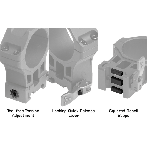 Leapers UTG Accu-Sync QR 34mm T�fek D�rb�n Aya�� (Extra High)