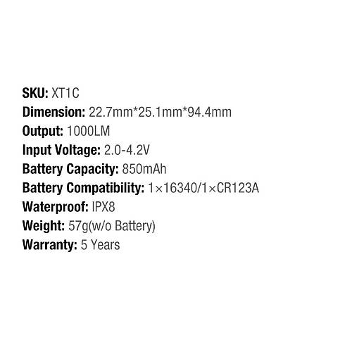 KLARUS XT1C Compact Dual-Switch Taktik Fener