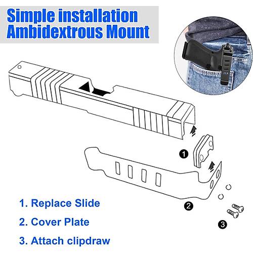 OCPROSHOP Glock Gen 1-4 ��in Gizli Ta��ma Kemer Klipsi