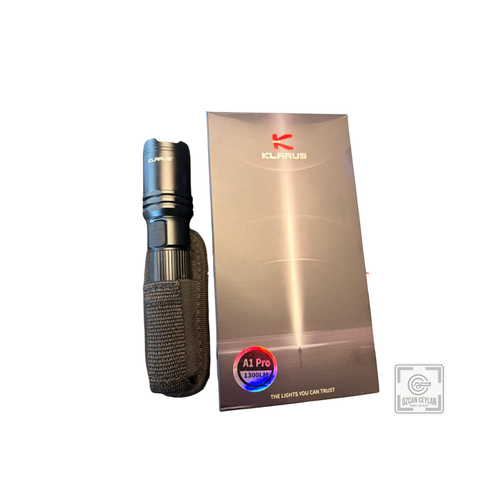 Klarus A1 Pro - 1300 L�men Taktik El Feneri (K�l�f hediyeli)