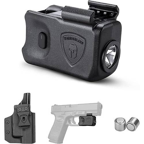 WARRIORLAND SL-1 Mini Pistol Light + Kydex Holster (150 Lumen)  Glock 17/19/21/22 Gen 3?5 & G23/32 Gen?4 Uyumlu