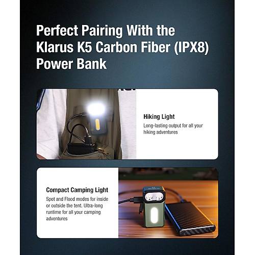 KLARUS E8 Dual-Light EDC El Feneri 1000 lmen