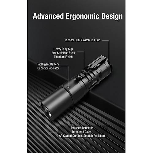 KLARUS XT1C Compact Dual-Switch Taktik Fener