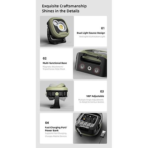 KLARUS WL3 arjl Kamp ve alma Lambas