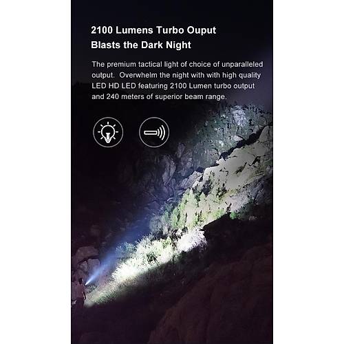 Klarus XT2CR Pro Taktik Fener -2100 lmen
