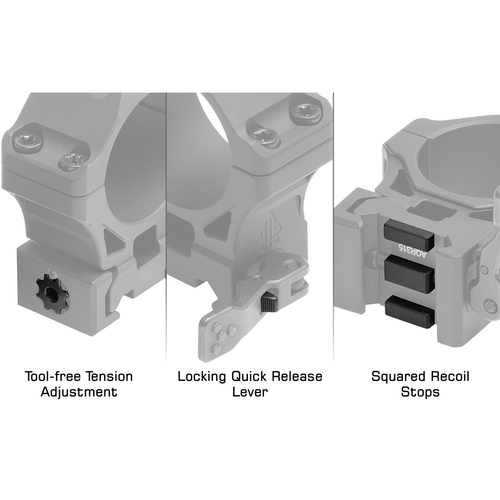 Leapers UTG Accu-Sync QR 30mm T�fek D�rb�n Aya�� (Medium)