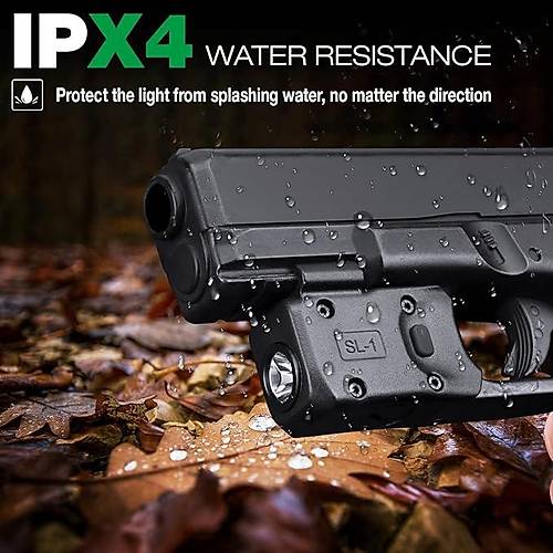 WARRIORLAND SL-1 Mini Pistol Light + Kydex Holster (150 Lumen)  Glock 17/19/21/22 Gen 3?5 & G23/32 Gen?4 Uyumlu