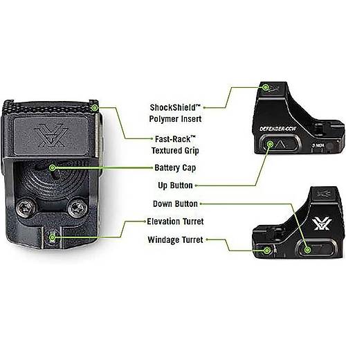 Vortex Defender-CCW Micro Red Dot (3 MOA)
