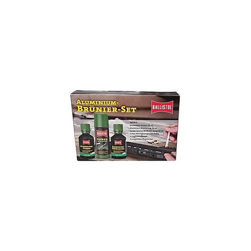 Ballistol Set Alminyum Silah Boya Seti - Yzey Rtu ve Bakm Seti (6 Para)
