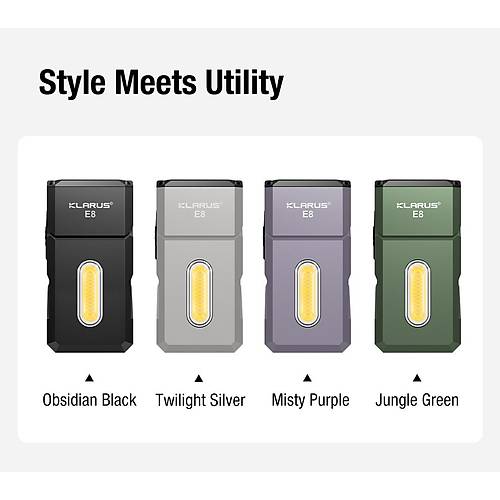 KLARUS E8 Dual-Light EDC El Feneri 1000 lmen