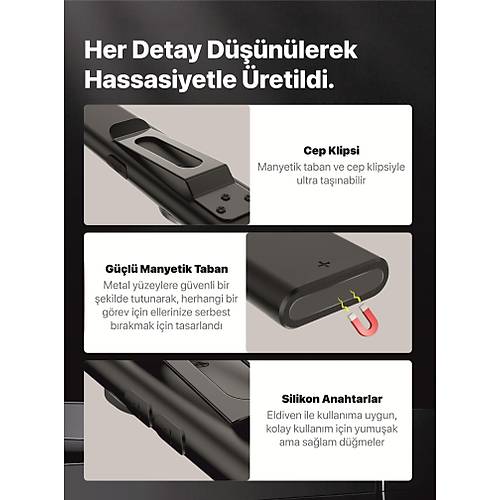 Klarus E5 Plus  Ultra nce, Manyetik, arjl LED Fener