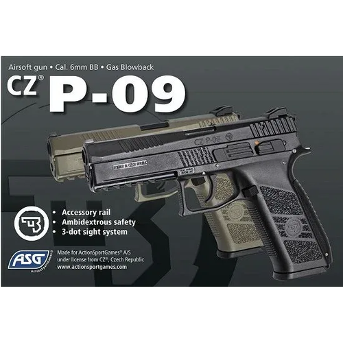 ASG CZ P09 DUTY (CZ75 P09) GBB AIRSFT TBANCA - TAN (Hediyeli)
