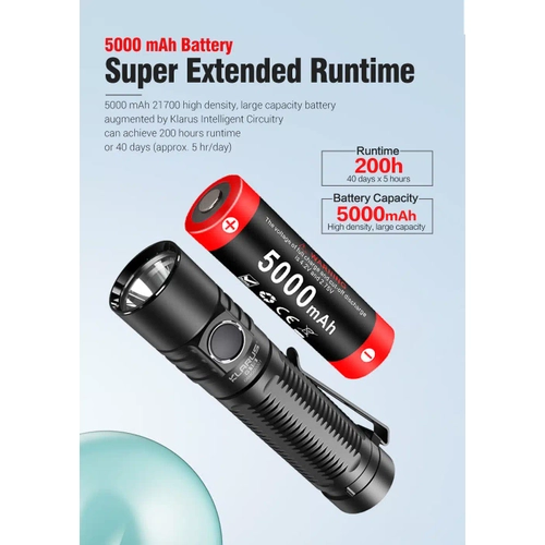 Klarus G15 4200 Lmen Kolay Tanr arjl EDC Elfeneri