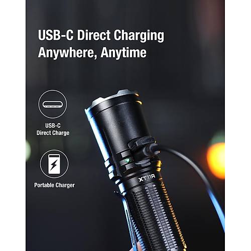 Klarus XT11R -1300 L�men Taktik El Feneri (K�l�f Hediyeli)