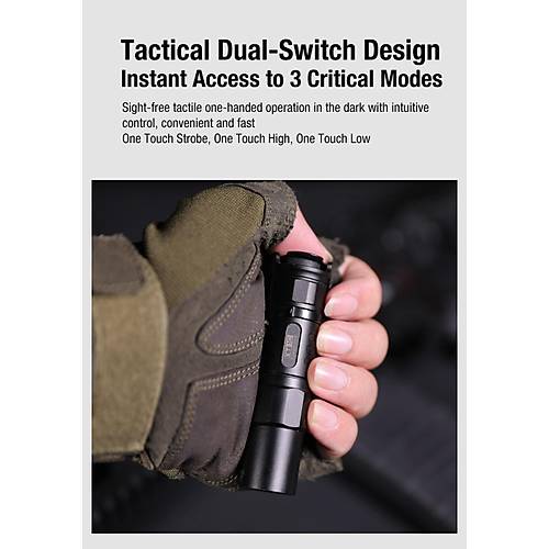 KLARUS XT1C Compact Dual-Switch Taktik Fener