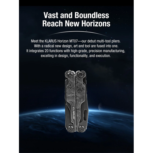 Klarus Horizon MT07 Black Stonewash 20 Fonksiyonlu Multi-Tool (K�l�fl�)
