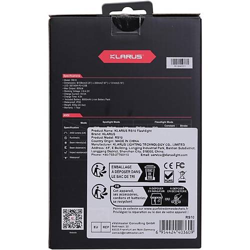 RS10 Sper Parlak ve Geni Alan Aydnlatmal Spot Ik