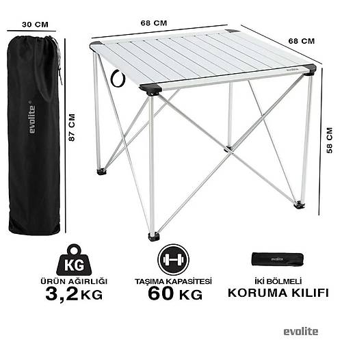 Evolite Discovery Byk Boy Alminyum Kamp ve Piknik Masas