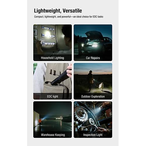 KLARUS P2 1000 Lmen Kalem Tipi EDC Taktik Fener