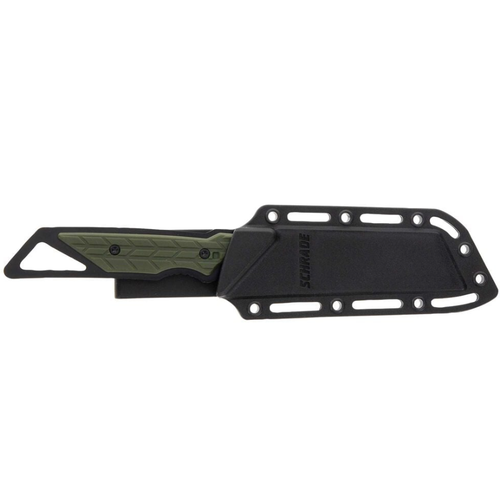 Schrade Outback Cleaver Fixed Blade Aus-8 Overmolded Sabit Bak 1182498