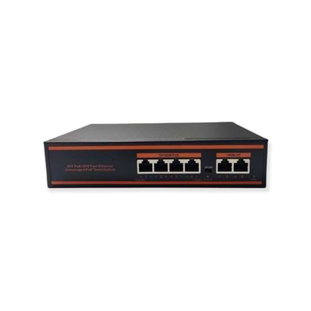Nova ND1PG0421A 4 Port Gigabit PoE+ 2 Port uplink 1 Port SFP 78W PoE Switch