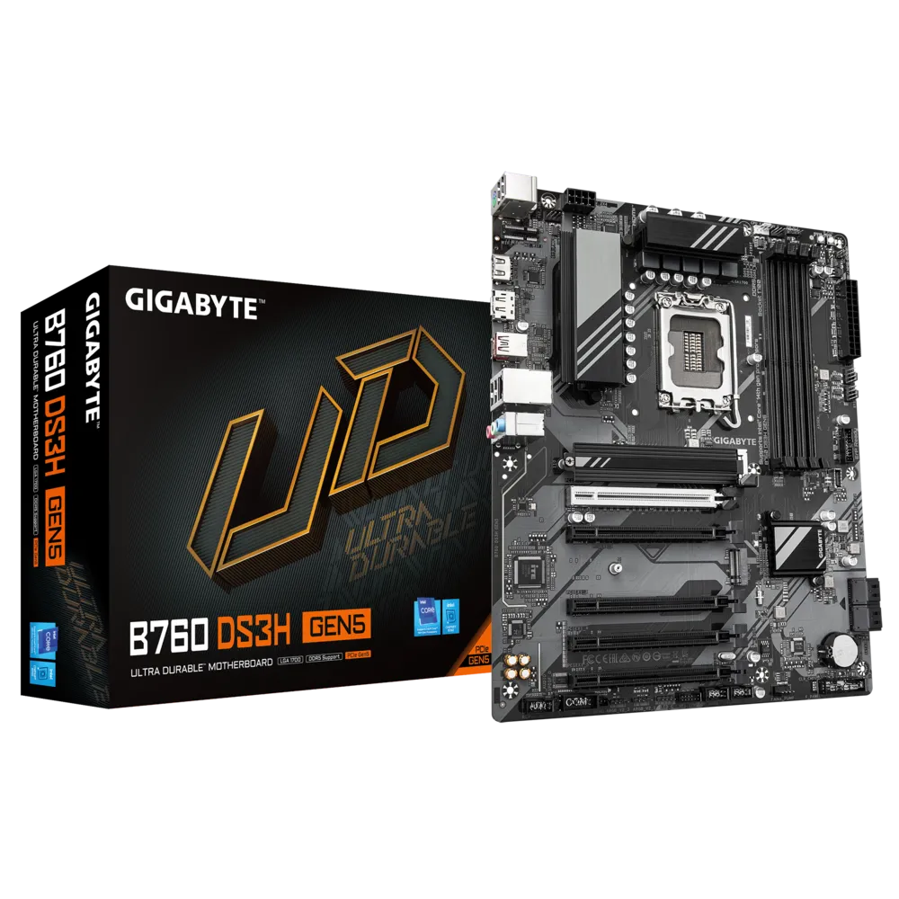 Gigabyte B760 DS3H GEN5 Sc-1700 DDR5 7600Mhz 2xM2 1GB LAN ATX INTEL Anakart