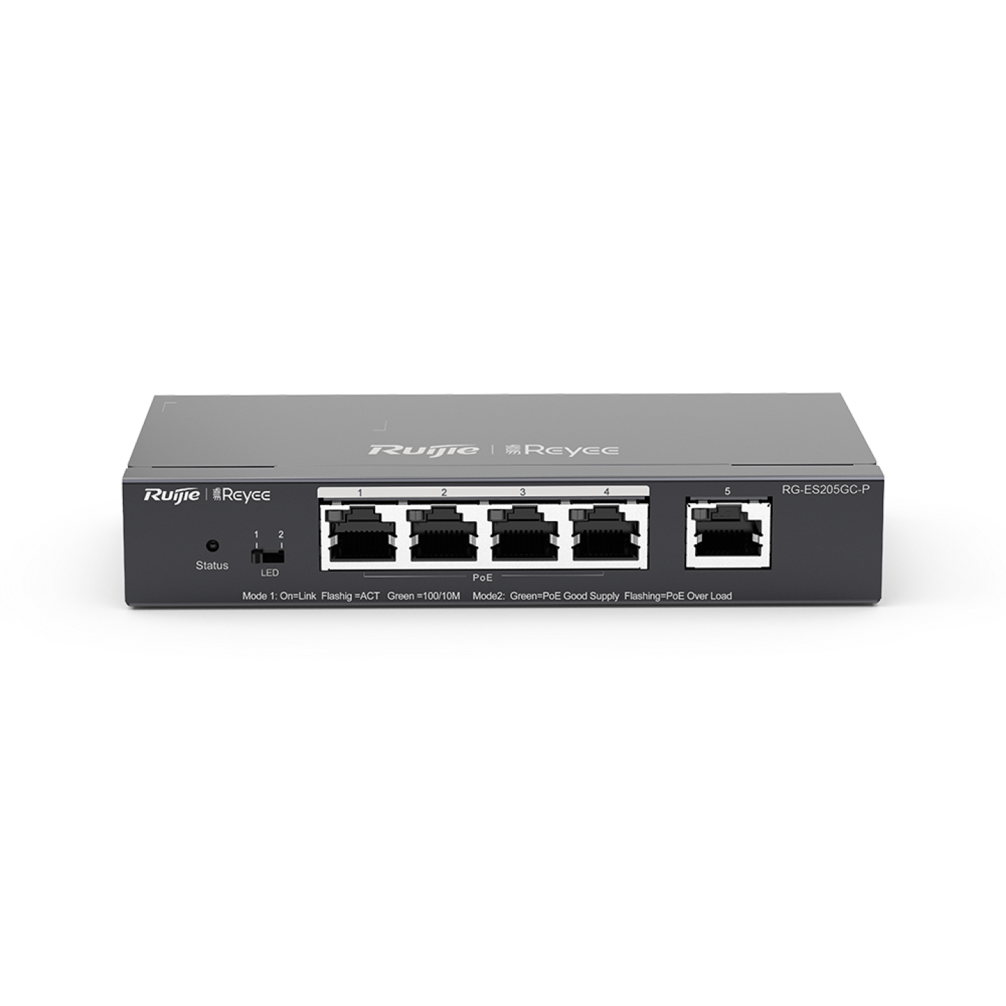 Ruijie RG-205GC 5 Port L2 Yönetilebilir Metal Kasa Masaüstü Ethernet Switch