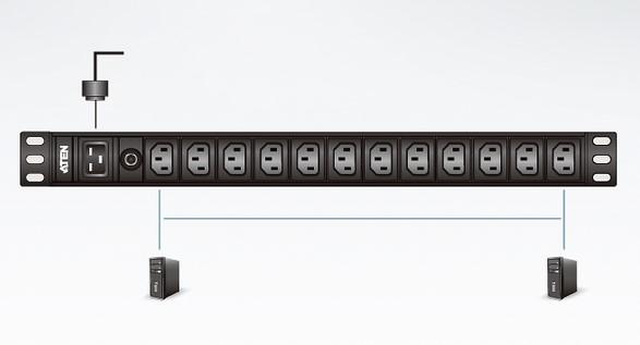 Aten PE0212G 12 Port C13 1U 12AC Outlets Basic PDU