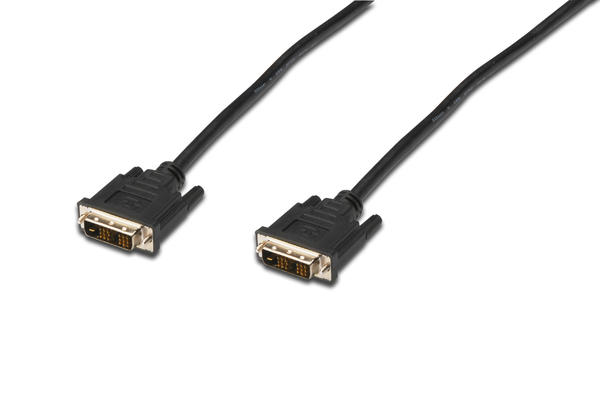 Digitus AK-320100-050-S 5 Mt DVI-D to DVI-D 18+1 Erkek-Erkek 2xFerrite AWG28 Görüntü Kablosu