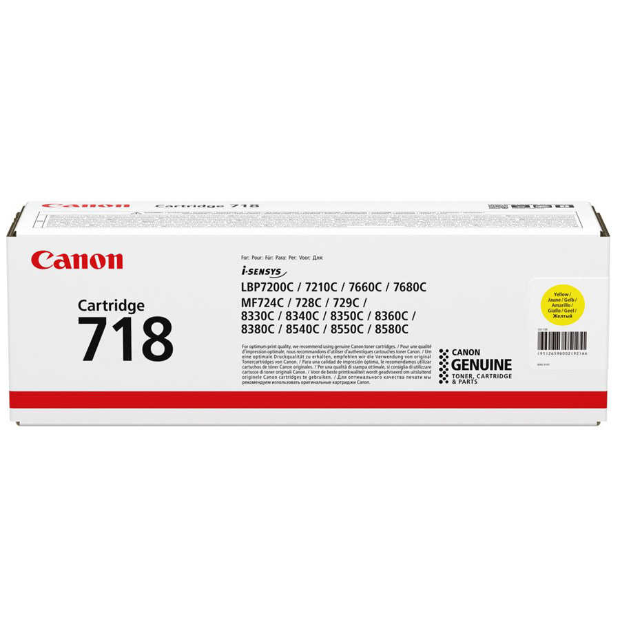 Canon 2659B002 CRG-718Y 2.900 Sayfalık Sarı Orijinal Lazer Toner
