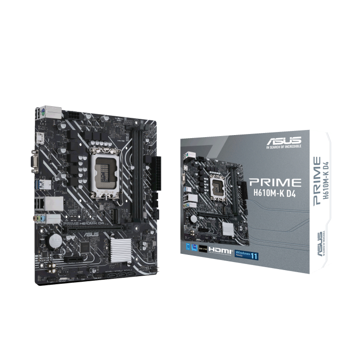 Asus PRIME H610M-K D4 Lga-1700 H610 DDR4 3200Mhz 5X Protection II Armoury Creae AT Suite3 Inten Anakart