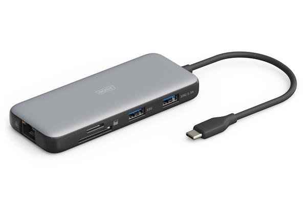 Digitus DA-70914 USB Type C to HDMI USB RJ45 microSD 7 Port Docking Station