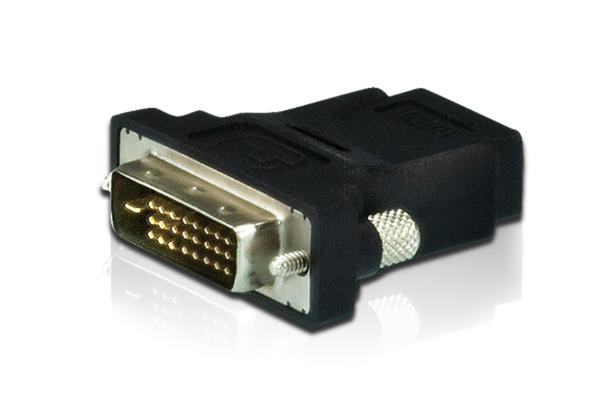 Aten 2A-127G DVI-D (24+1) to HDMI Erkek-Dişi Siyah Dönüştürücü Adaptör