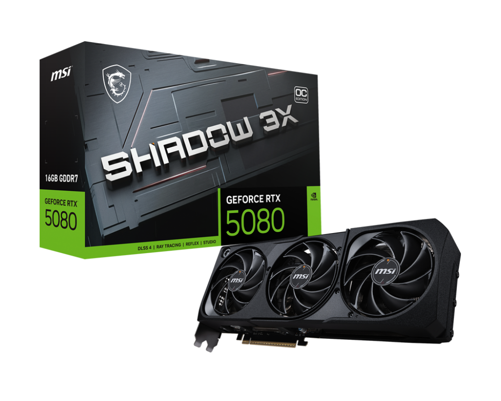 Msi RTX 5080 16G SHADOW 3X OC 16 GB GDDR7 GeForce RTX 5080 Shadow OC 256Bit NVIDIA Ekran Kartı